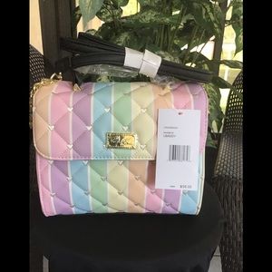 Betsey Johnson- LBADDYY- Pastel Rainbow Crossbody